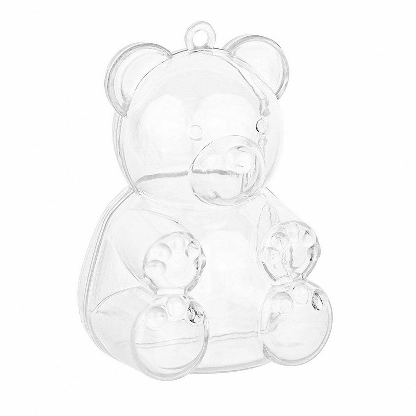 Bear Shaped Acrylic Candy Boxes 24 Pack 1.96"X1.77"X2.75" Image