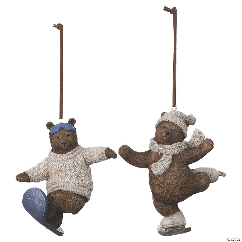 Bear Skate & Snowboard Ornament (Set Of 4) Image