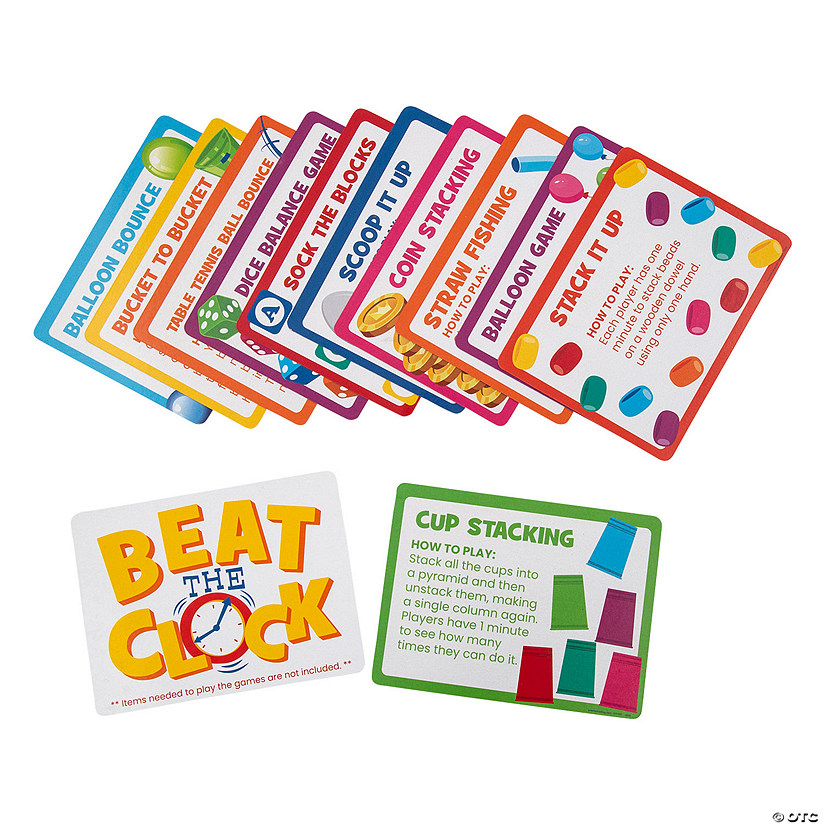Beat the Clock Game Cards - 12 Pc. | Oriental Trading