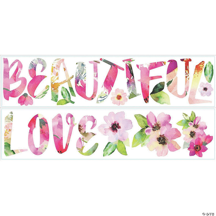 Beautiful Love Watercolor  Peel & Stick Decals Image