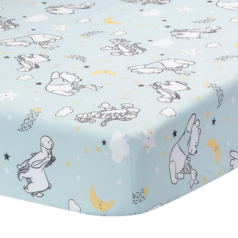 Bedtime Originals Disney Baby Starlight Pooh Infant Fitted Crib Sheet - Blue Image