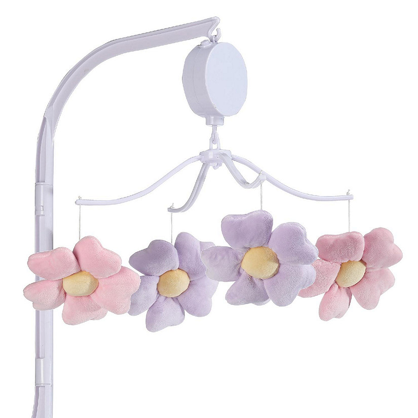 Bedtime Originals Lavender Floral Musical Baby Crib Mobile Soother Toy Image