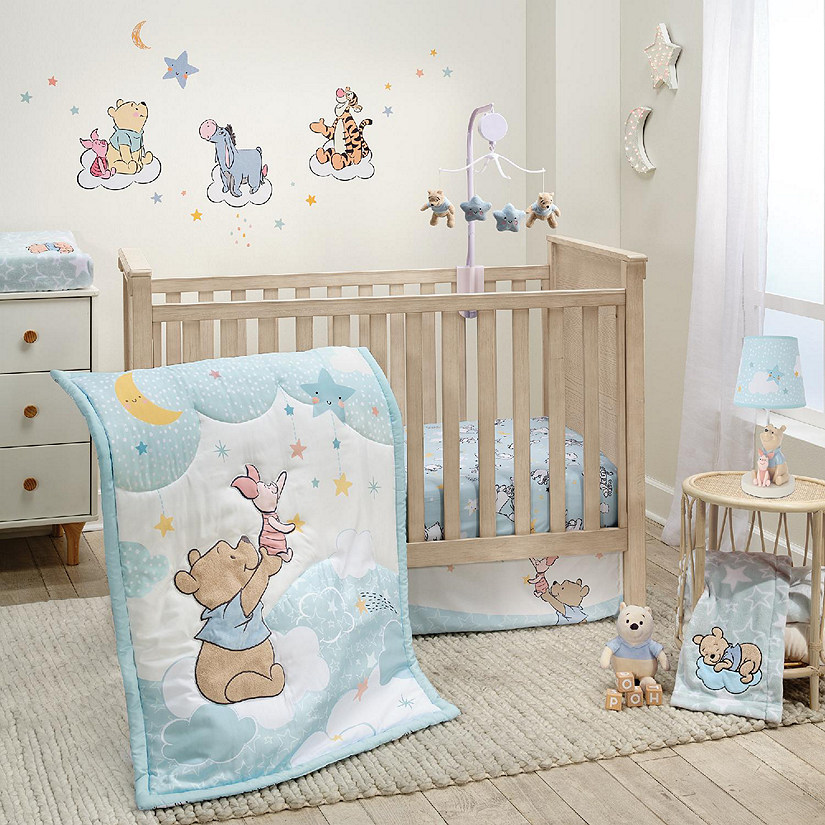 Bedtime Originals Starlight Pooh 3-Piece Crib Bedding Set - Blue, Animals Image