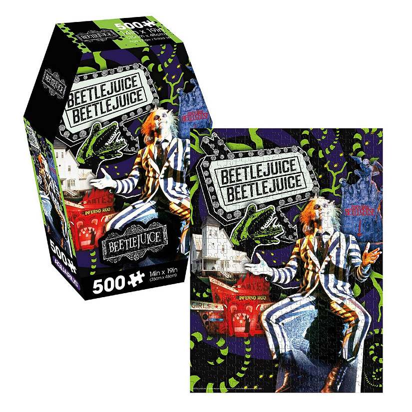 Beetlejuice Coffin Box 500 Piece Jigsaw Puzzle Image