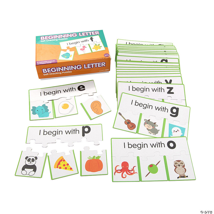 Beginning Letter Self-Checking Puzzles - Set of 26 Image