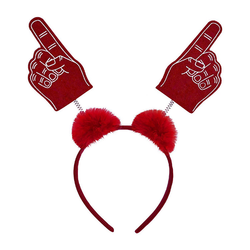 Beistle - #1 Hand Boppers w/Marabou - Red - 12 Pack Image