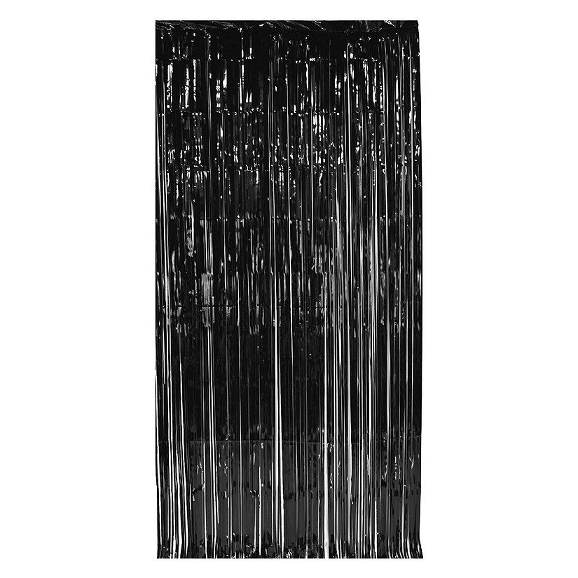 Beistle - 1-Ply Gleam 'N Curtain - Black - 6 Pack Image