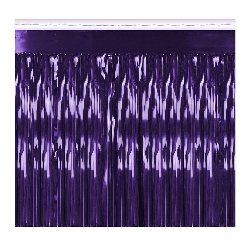 Beistle - 1-Ply Metallic Fringe Drape - Purple - 6 Pack Image