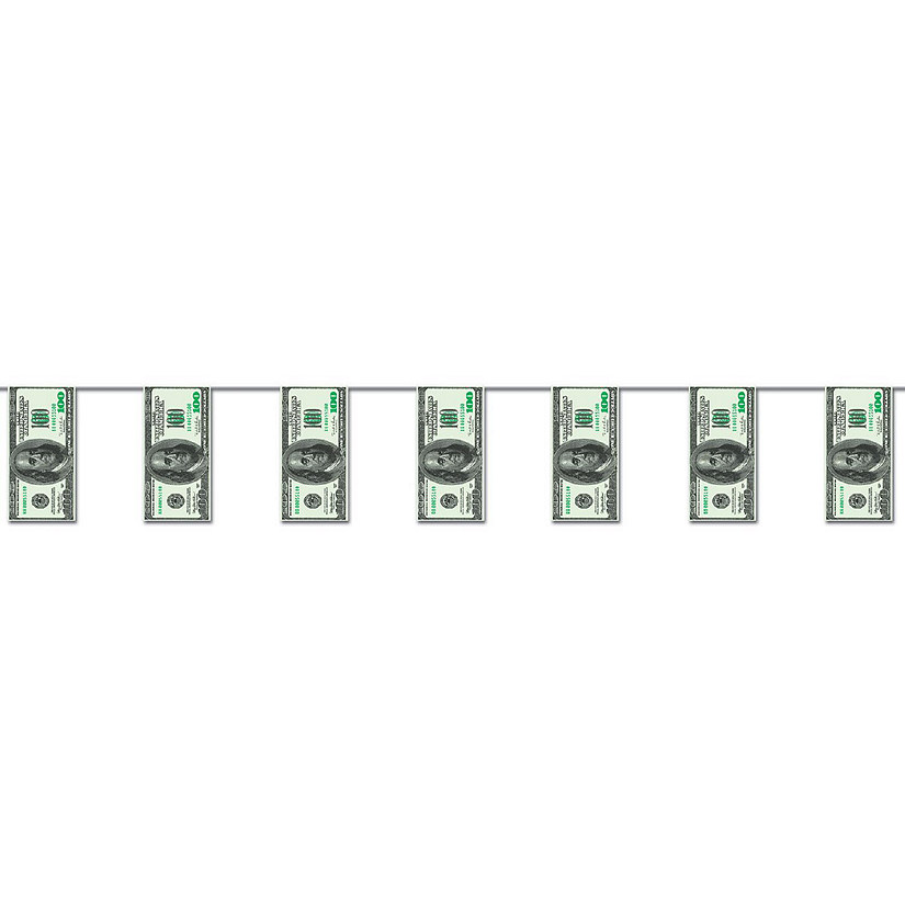 Beistle - $100 Bill Pennant Banner - 12 Pack Image