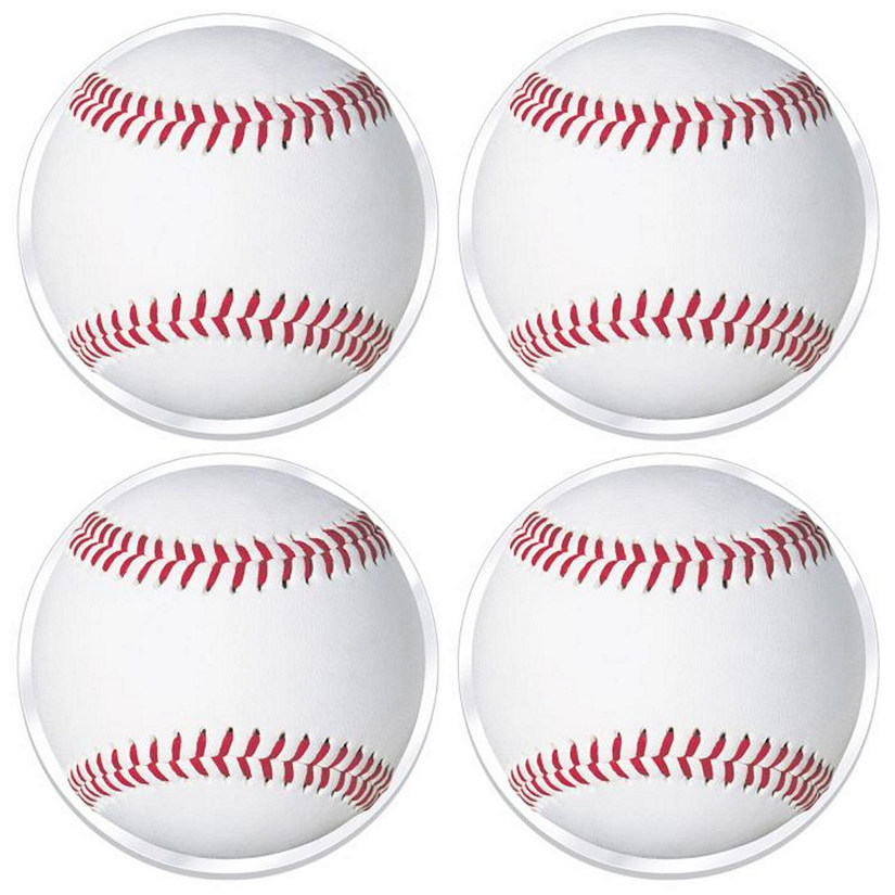 Beistle - 13" Plastic Baseball Placemats - 12 Pack Image