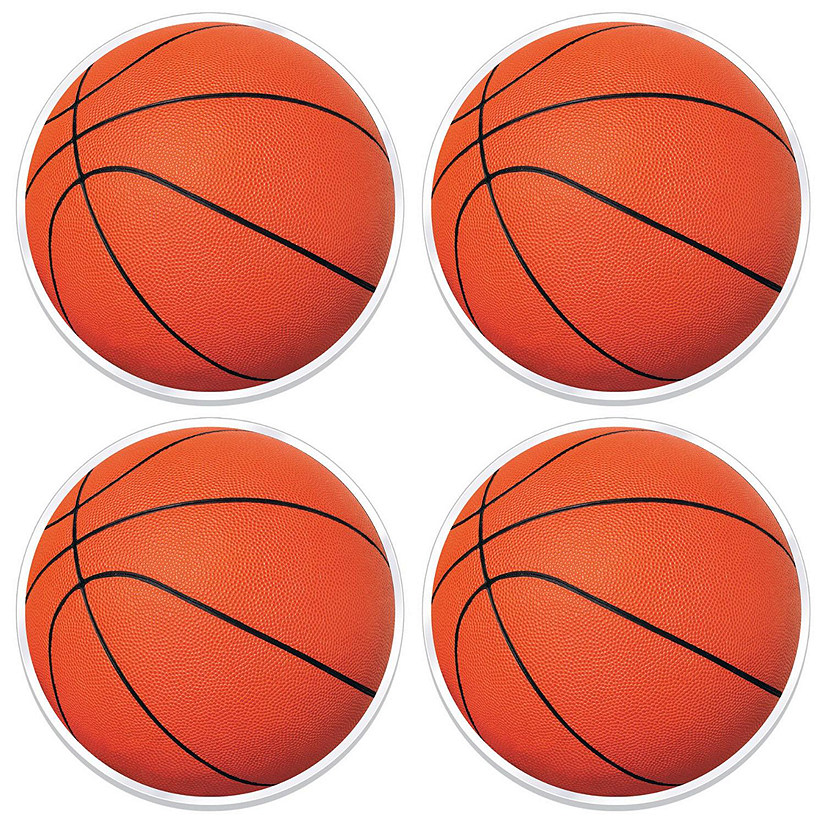 Beistle - 13" Plastic Basketball Placemats - 12 Pack Image