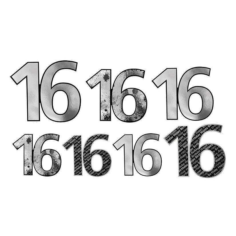 Beistle - "16" Foil Cutouts - 12 Pack Image
