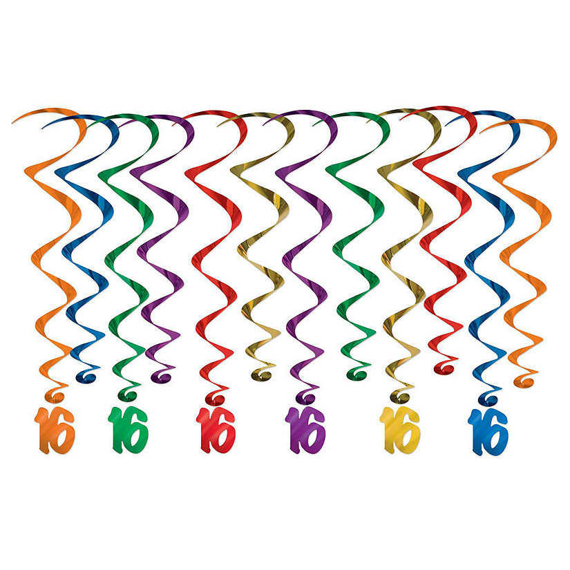 Beistle - "16" Whirls - 17&amp;#194;&amp;#189;"-31" - 6 Pack Image