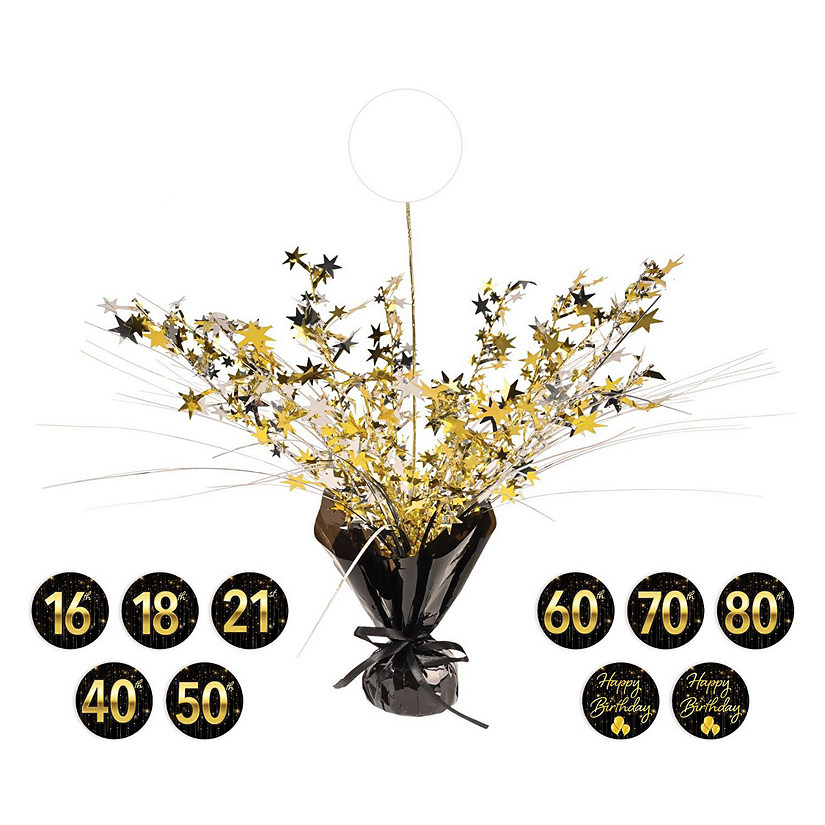 Beistle - 18" Happy Birthday Gleam 'N Spray Ctrpc - 12 Pack Image