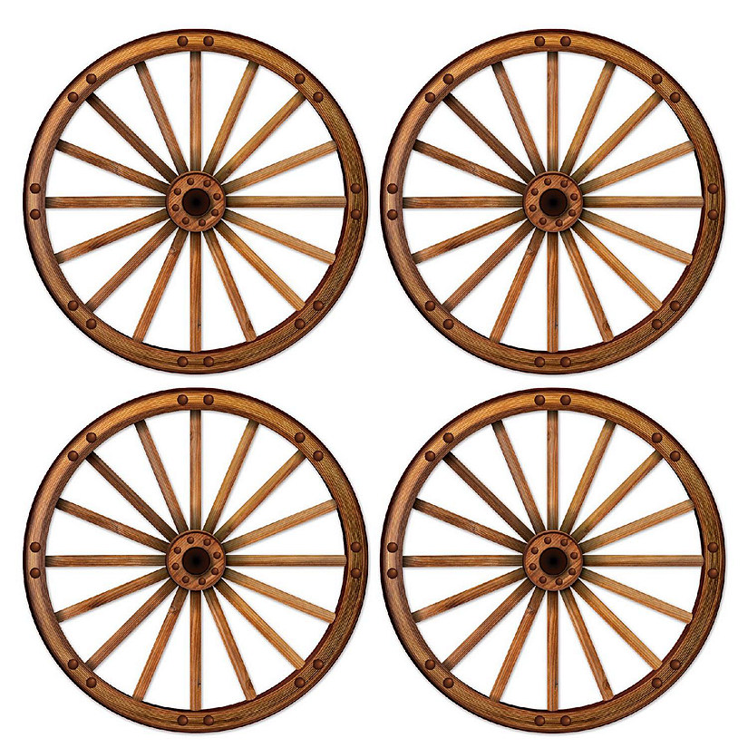 Beistle - 18&amp;#189;" Wagon Wheel Cutouts - 12 Pack Image