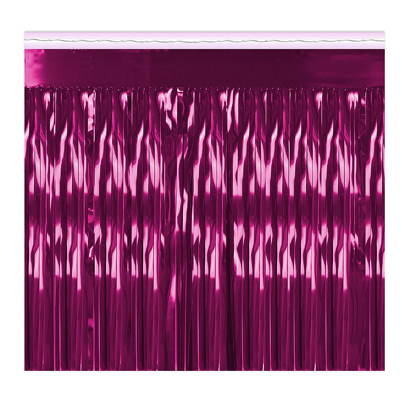 Beistle - 2-Ply Metallic Fringe Drape - Pink - 6 Pack Image