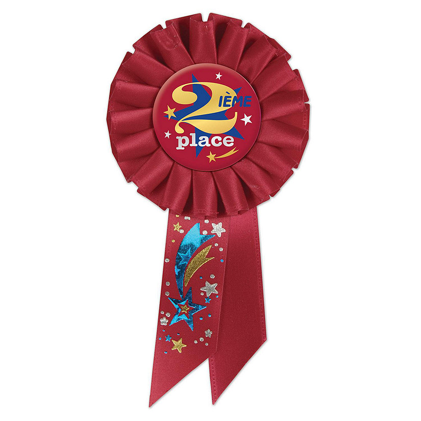 Beistle - 2ieme Place (2nd Place) Rosette - 6 Pack Image