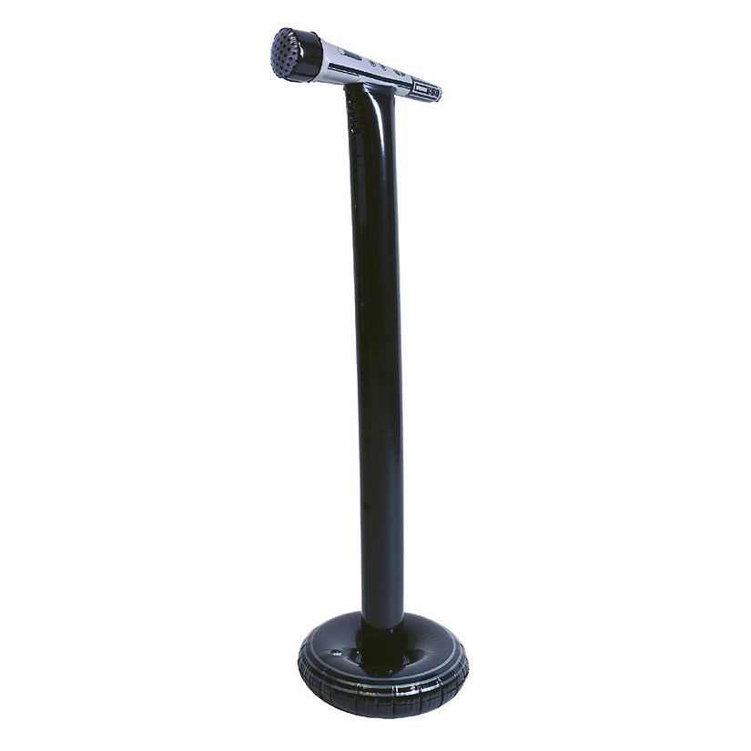 Beistle - 3' 11" - Black - Inflatable Microphone/Stand Plastic - 6 Pieces Image
