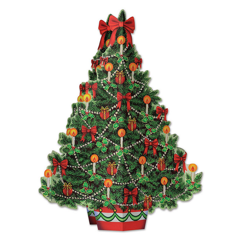 Beistle - 3-D Christmas Tree Centerpiece - 12 Pack Image