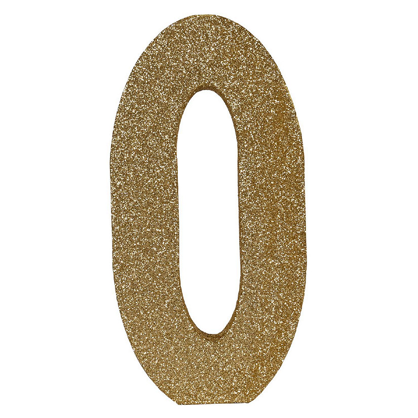 Beistle - 3-D Glittered "0" Centerpiece - 6 Pack Image