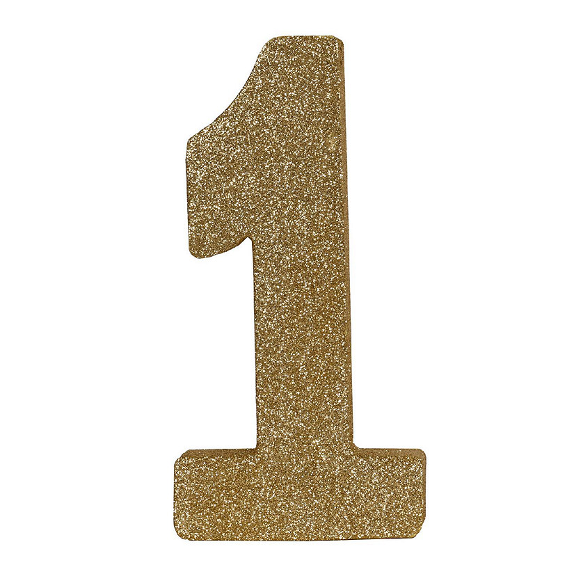 Beistle - 3-D Glittered "1" Centerpiece - 6 Pack Image