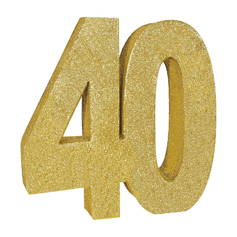 Beistle - 3-D Glittered "40" Centerpiece - 6 Pack Image