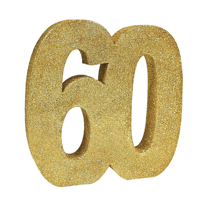 Beistle - 3-D Glittered "60" Centerpiece - 6 Pack Image