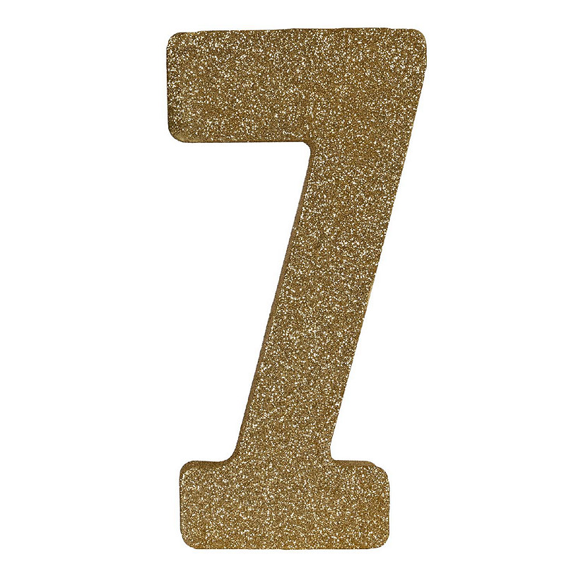 Beistle - 3-D Glittered "7" Centerpiece - 6 Pack Image