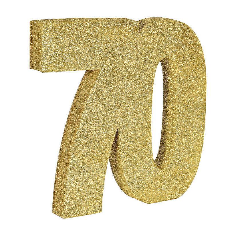 Beistle - 3-D Glittered "70" Centerpiece - 6 Pack Image