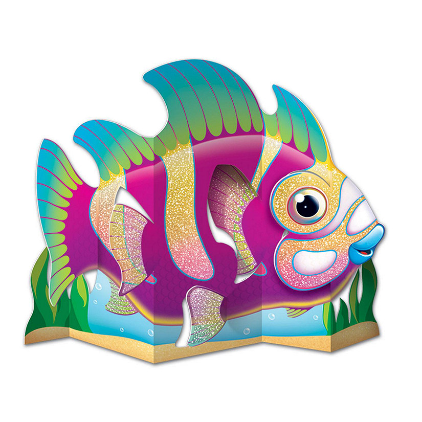 Beistle - 3-D Glittered Fish Centerpiece - 12 Pack Image