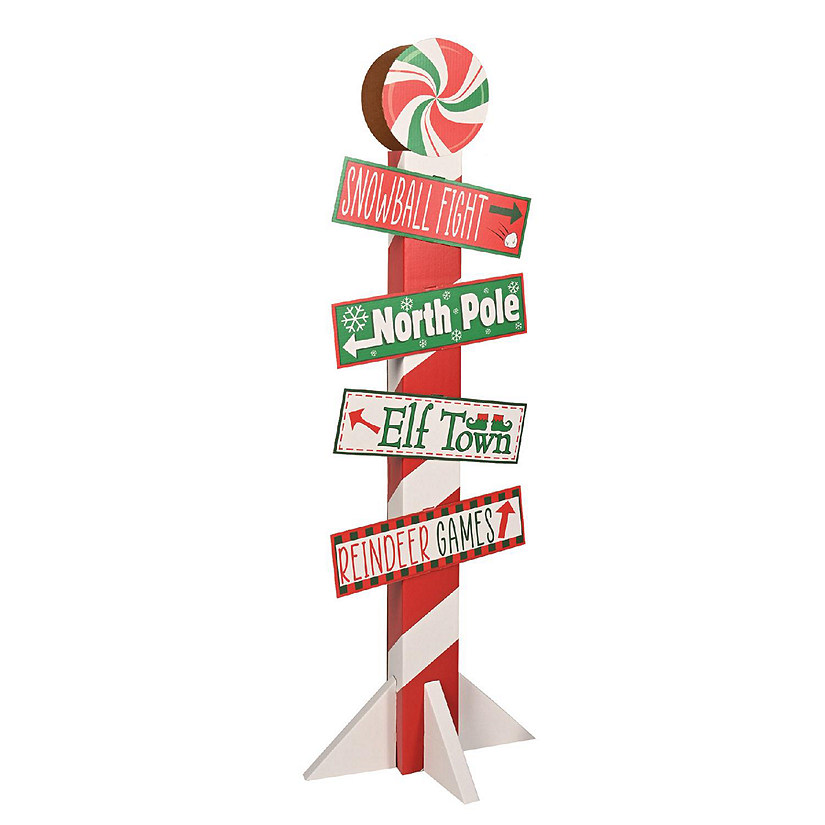 Beistle - 3-D North Pole Directional Post Prop - 4 Pack Image