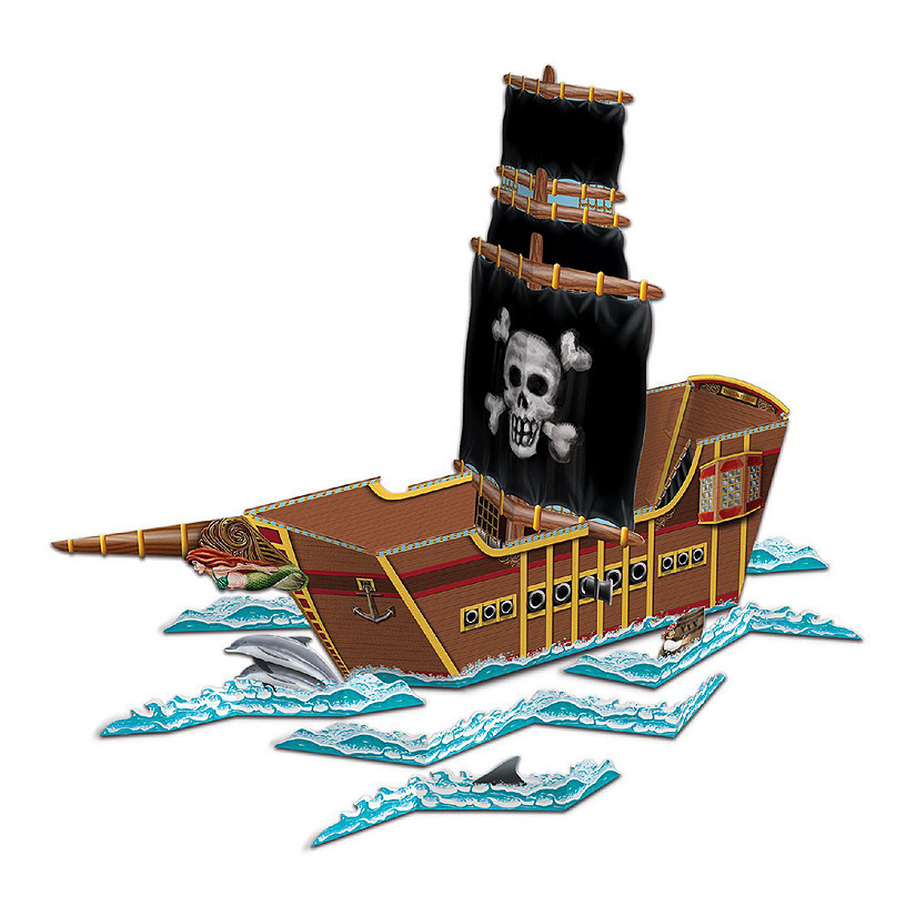 Beistle - 3-D Pirate Ship Centerpiece - 12 Pack Image