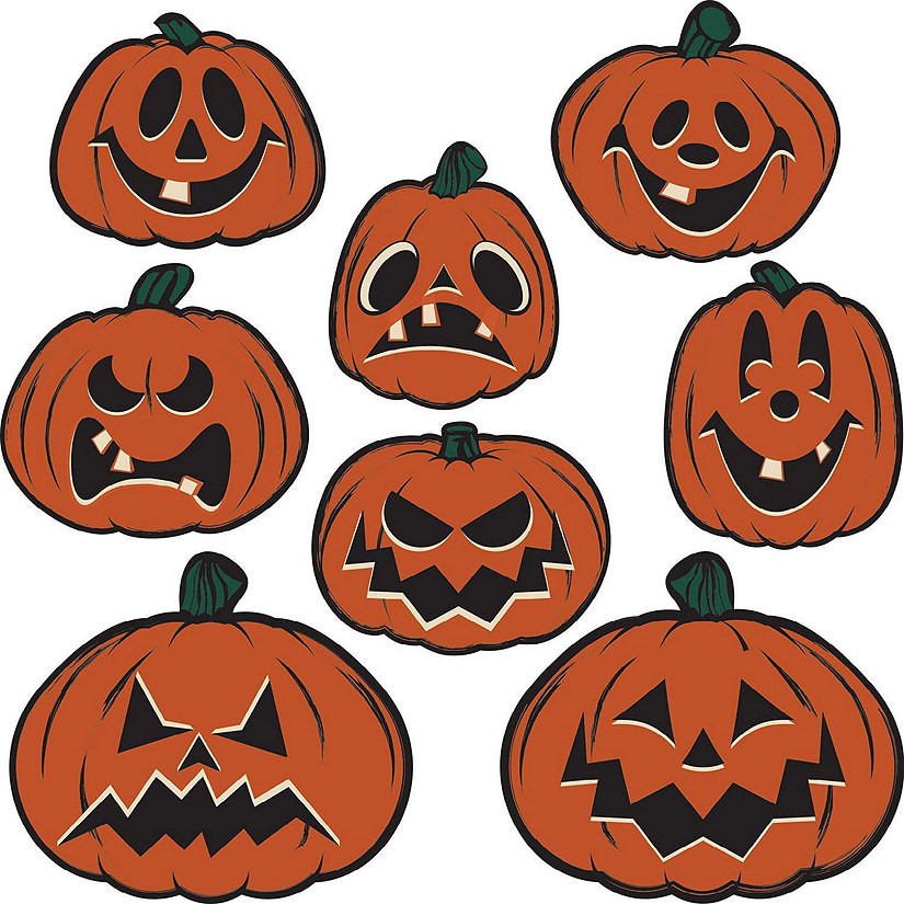 Beistle - 3&amp;#189;" x 5" Mini Pumpkin Cutouts - 24 Pack Image