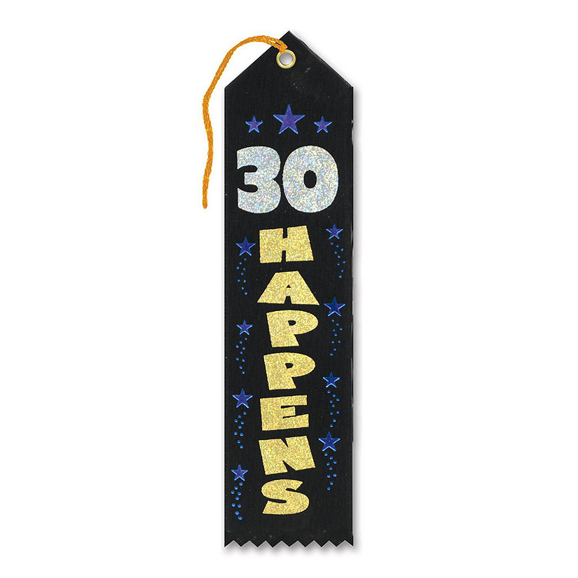 Beistle - 30 Happens Award Ribbon - 6 Pack Image