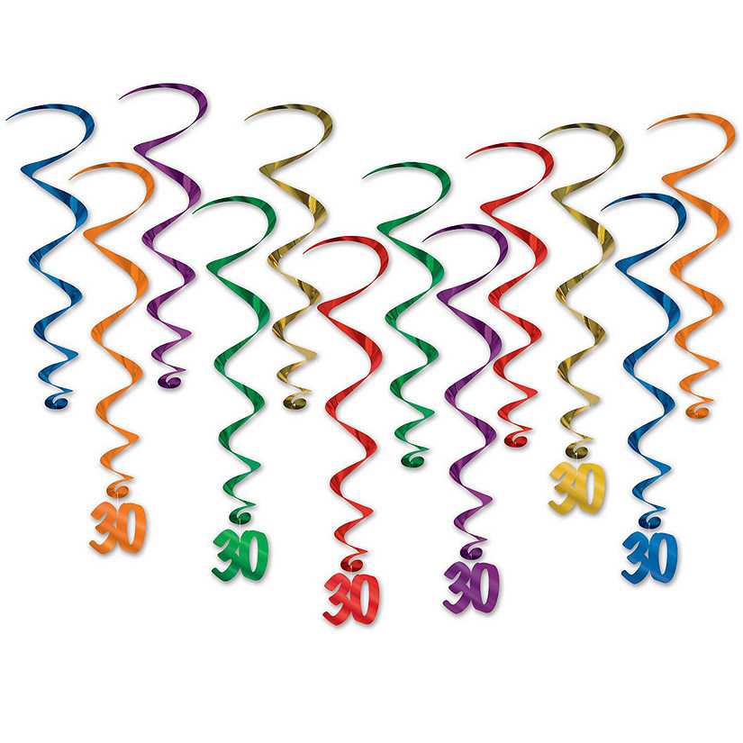 Beistle - "30" Whirls - 6 Pack Image