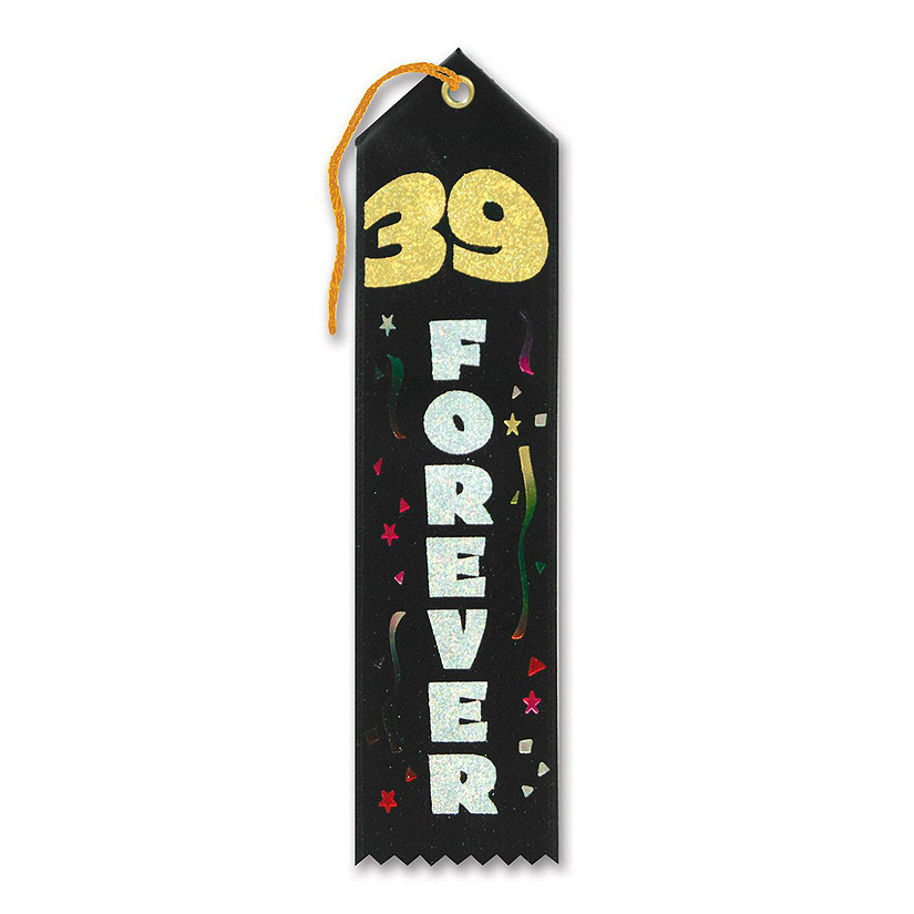 Beistle - 39 Forever Award Ribbon - 6 Pack Image