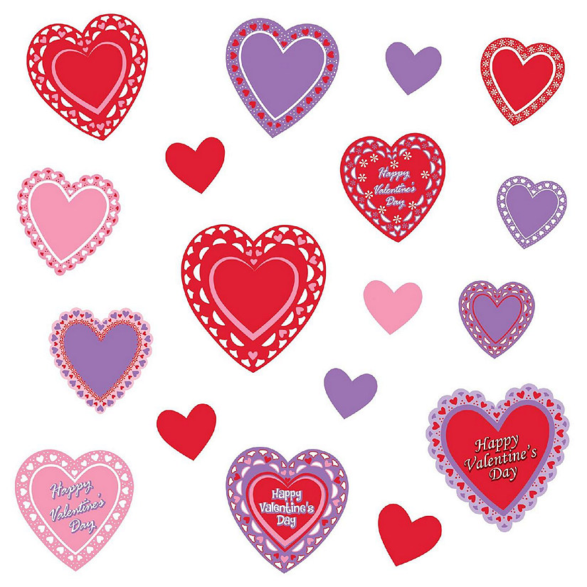 Beistle - 4&amp;#190;" x 7&amp;#189;" Valentine's Day Stickers - 12 Pack Image