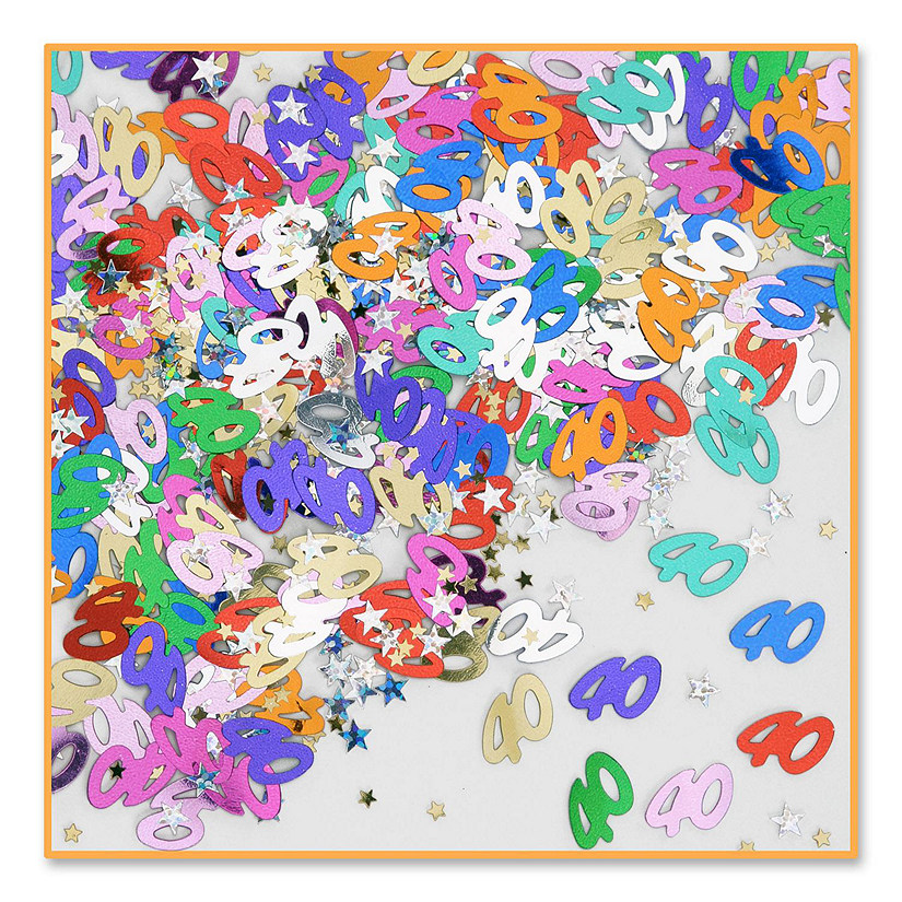 Beistle - 40 &amp; Stars Confetti - 6 Pack Image