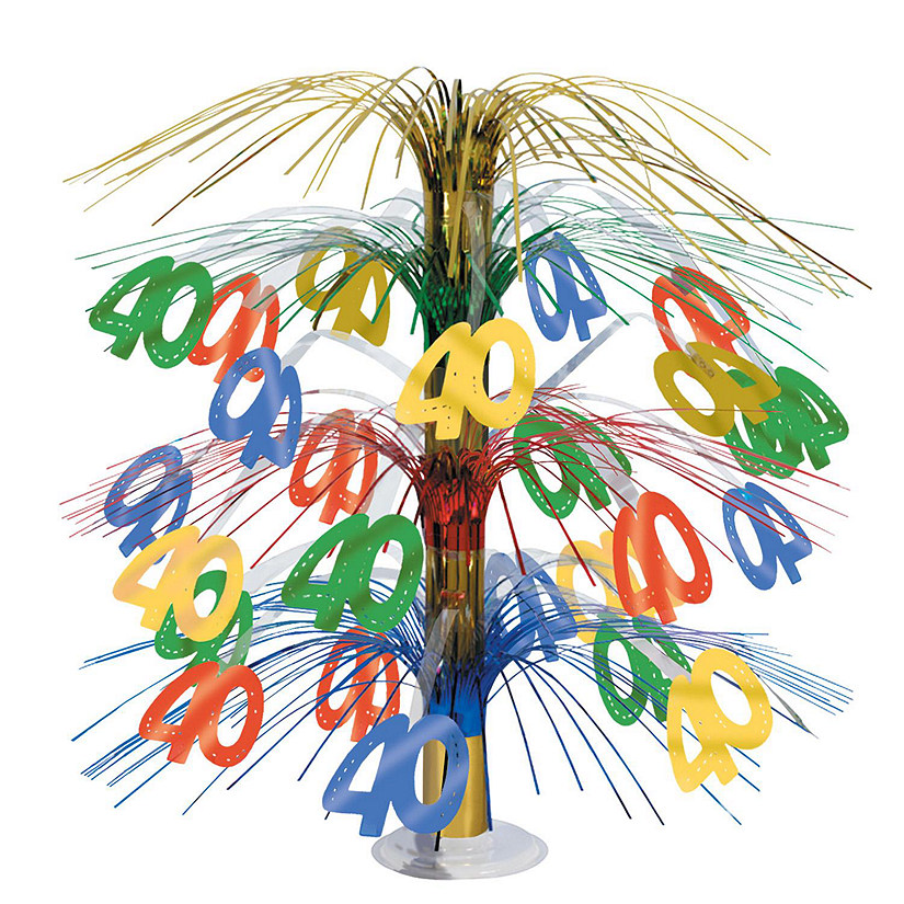 Beistle - "40" Cascade Centerpiece - Multicolor - 6 Pack Image