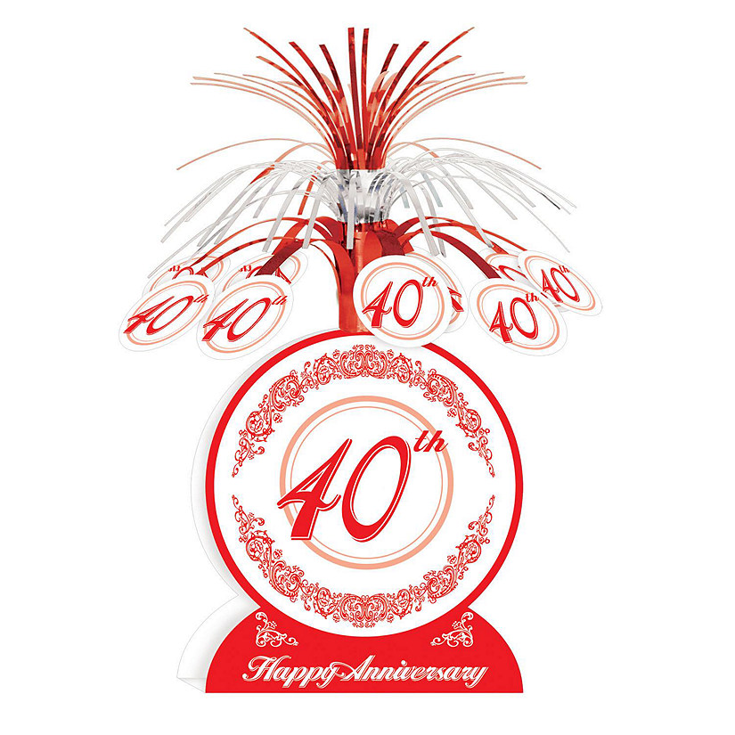 Beistle - "40th" Anniversary Centerpiece - 12 Pack Image