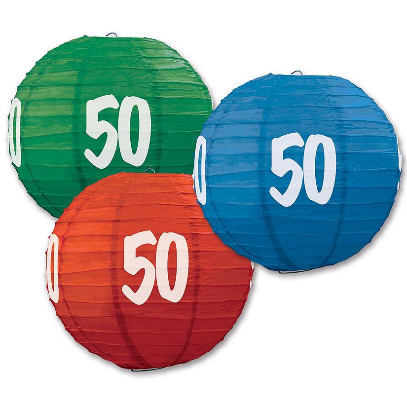 Beistle - "50" Paper Lanterns - 6 Pack Image