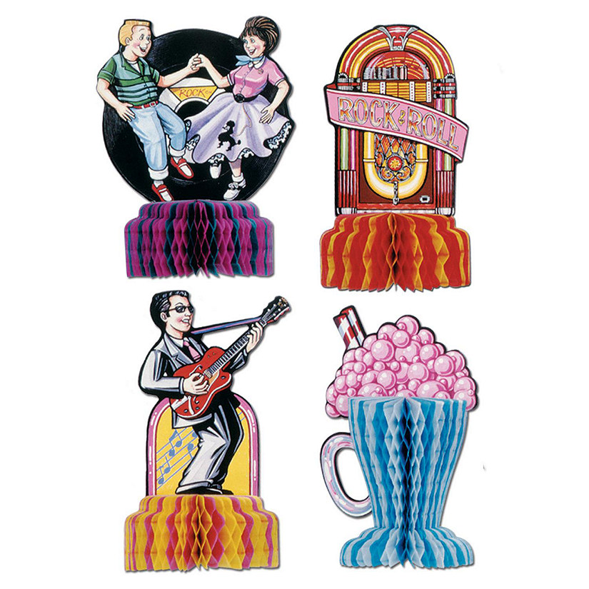 Beistle - 50's Mini Centerpieces - 12 Pack Image
