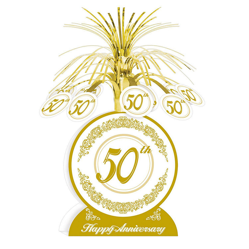 Beistle - "50th" Anniversary Centerpiece - 13" - 12 Pack Image