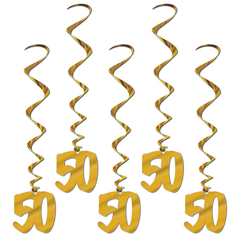 Beistle - "50th" Anniversary Whirls - 6 Pack Image