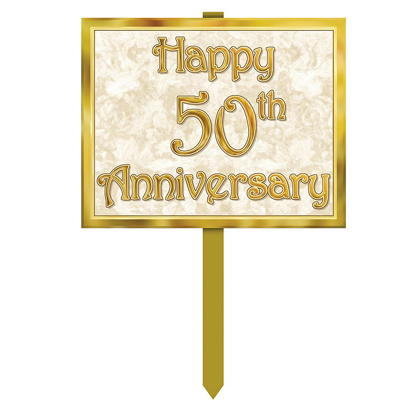Beistle - "50th" Anniversary Yard Sign - 6 Pack Image