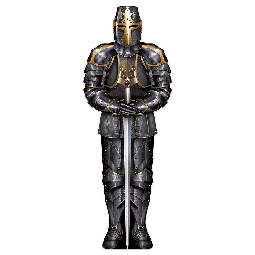 Beistle - 6' 4" x 26&amp;#188;" Black Knight Stand-Up - 4 Pack Image