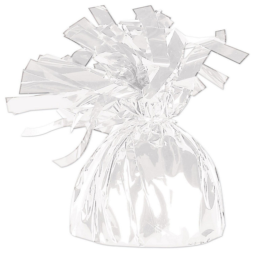 Beistle - 6 Oz - Clear - Metallic Wrapped Balloon Weight! Image