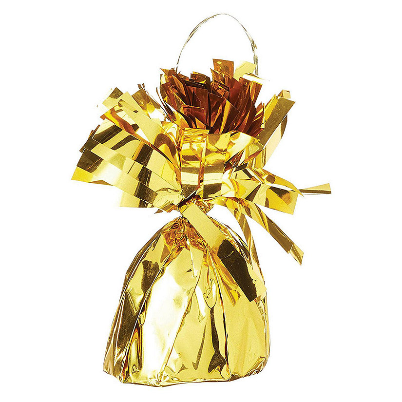 Beistle - 6 Oz - Gold - Metallic Wrapped Balloon Weight! Image