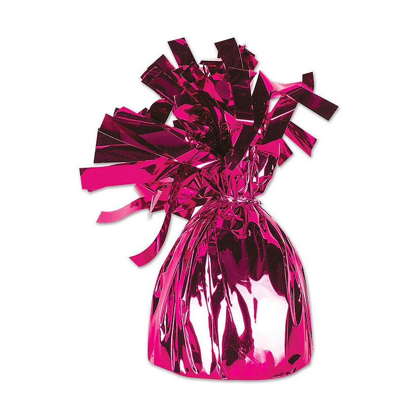 Beistle - 6 Oz - Pink - Metallic Wrapped Balloon! Image