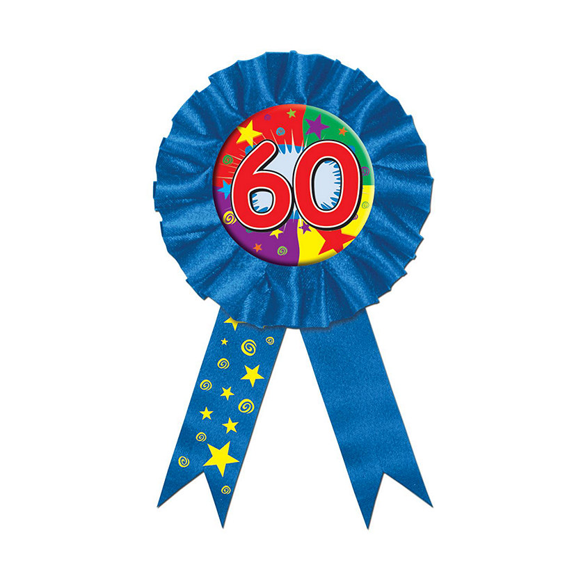 Beistle - "60" Award Ribbon - 6 Pack Image